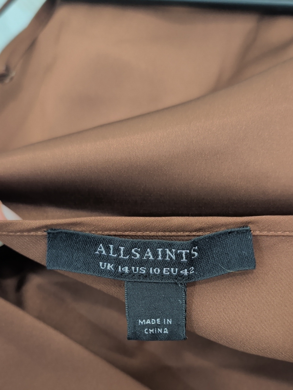 All Saints Hadley Cowl Slipdress Size US 10/ Uk14 - Picture 3 of 3
